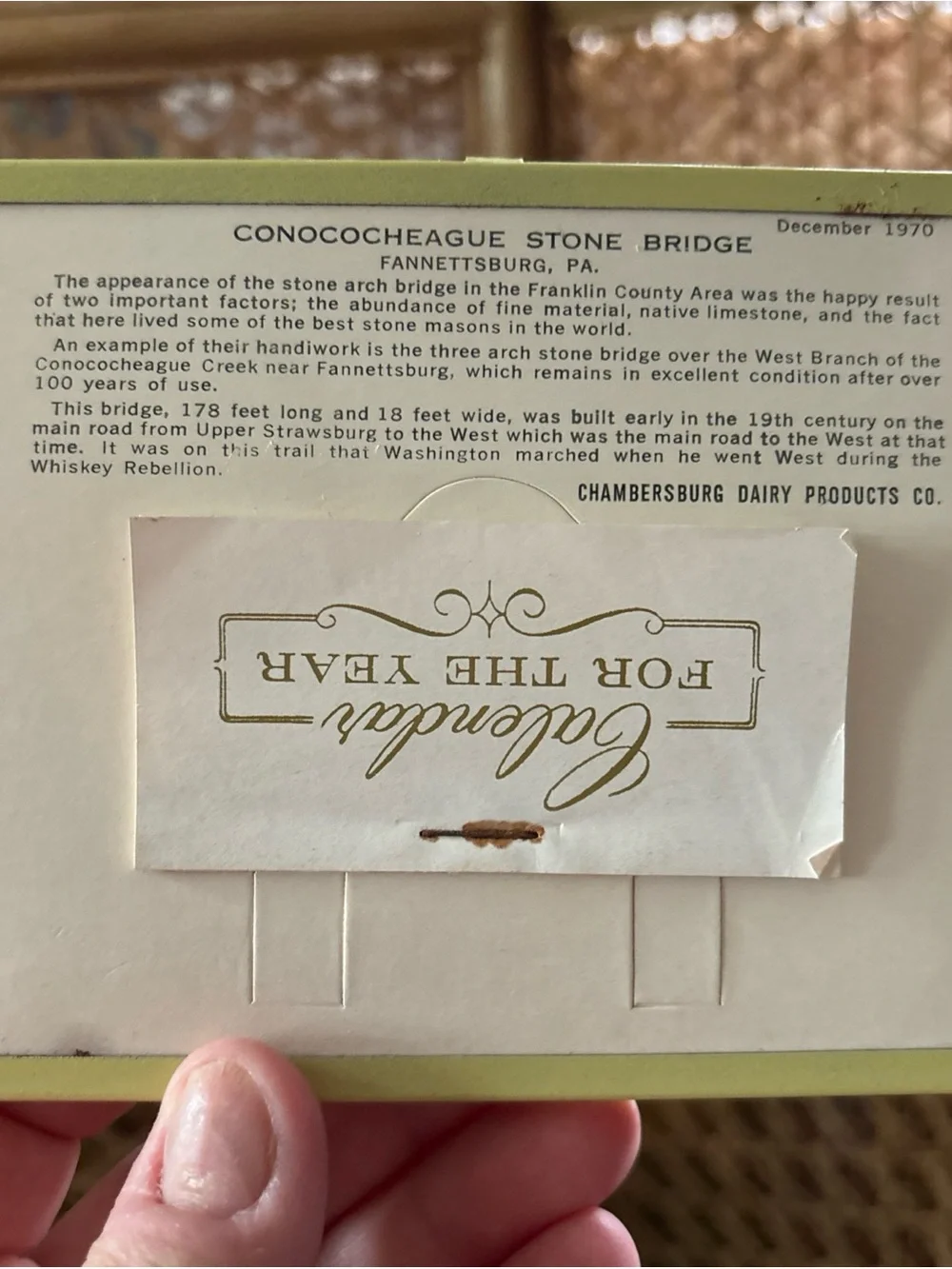 Gold Mini Picture Frame with Bridge Print - Unbranded